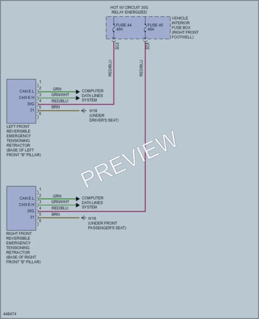 2014 MercedesBenz CLA250 Supplemental Restraints wiring diagram preview