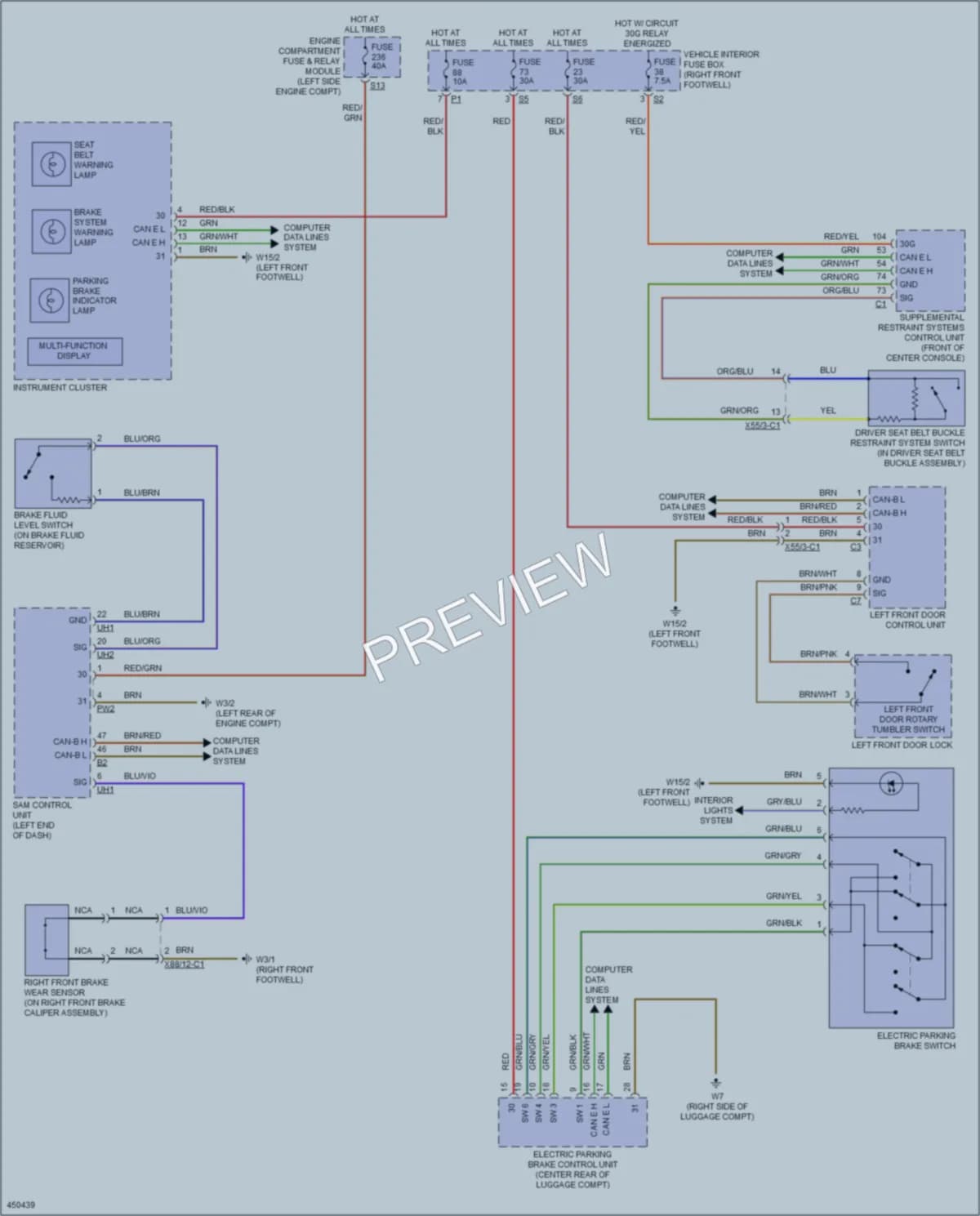 2014 MercedesBenz CLA250 Warning Systems wiring diagram preview