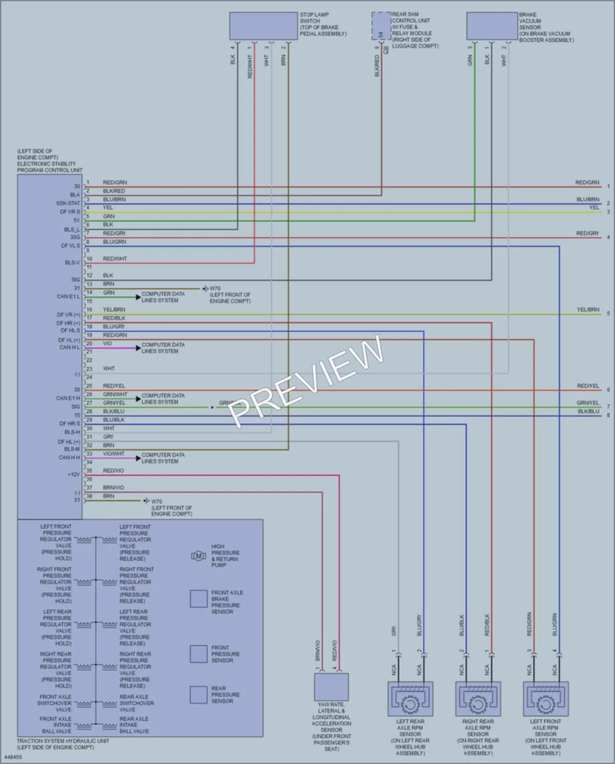 2014 MercedesBenz E250BLUETEC Anti Lock Brakes wiring diagram preview