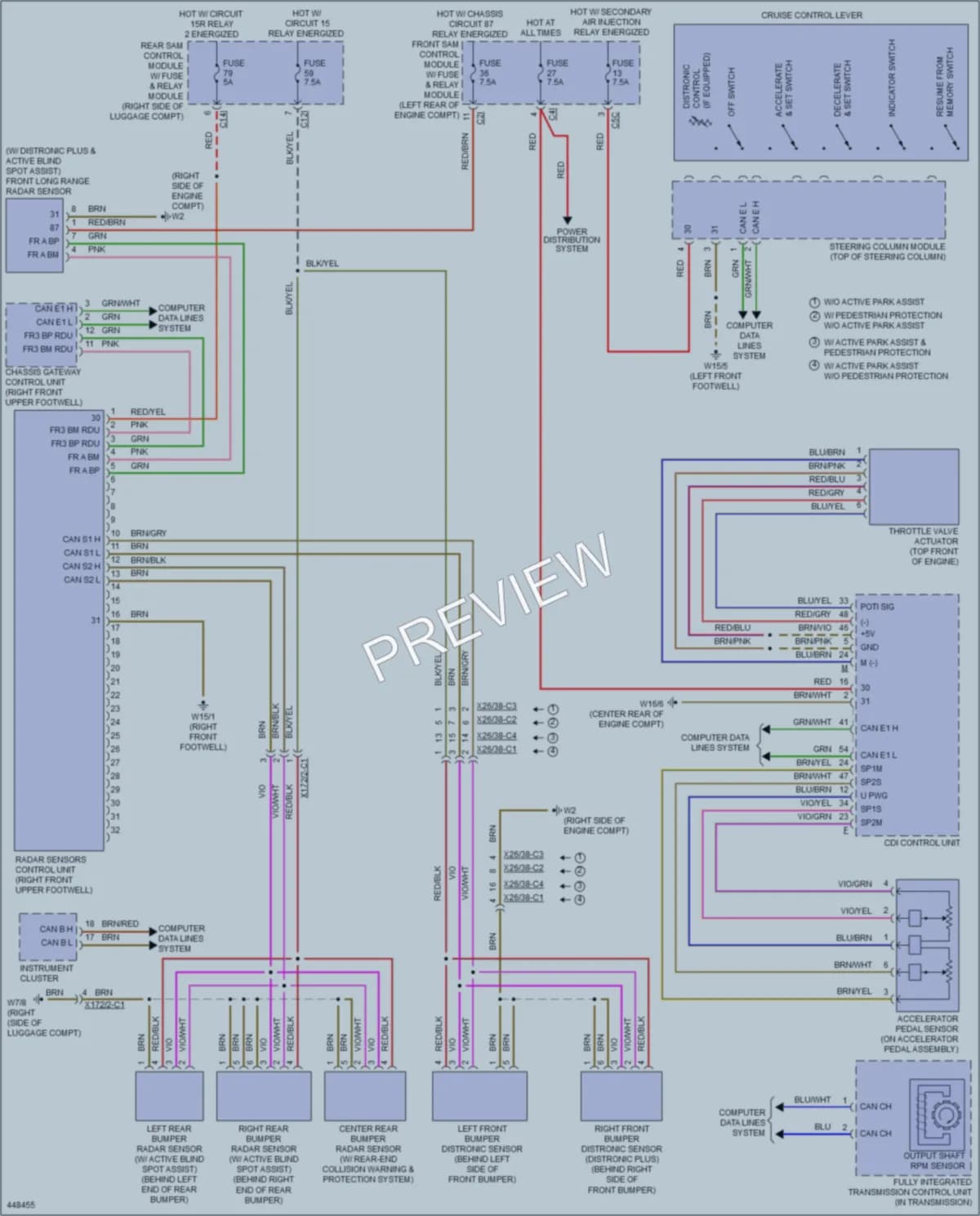2014 MercedesBenz E250BLUETEC Cruise Control wiring diagram preview