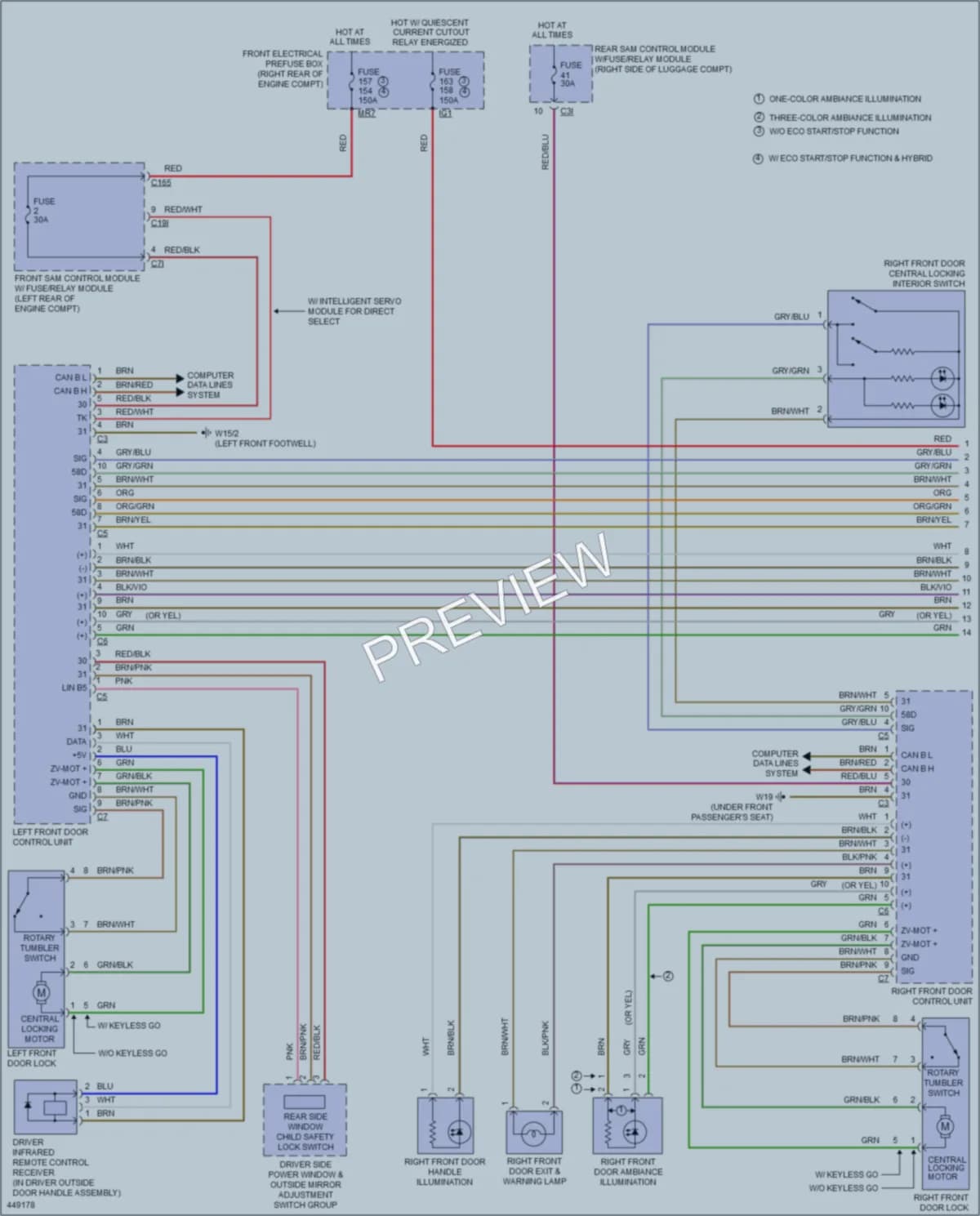 2014 MercedesBenz E250BLUETEC Power Door Locks wiring diagram preview
