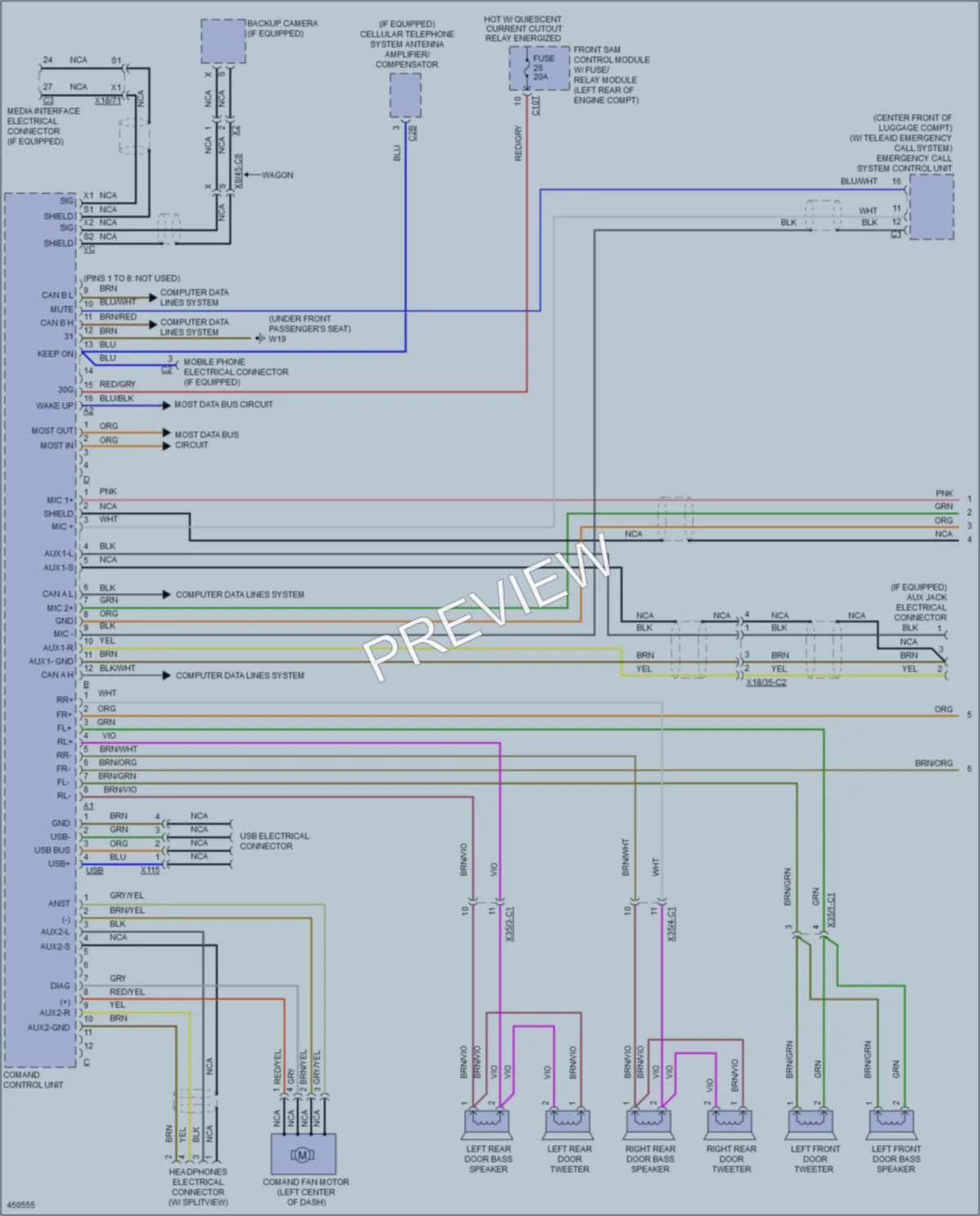2014 MercedesBenz E250BLUETEC Radio wiring diagram preview