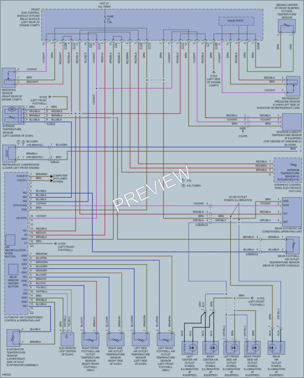 2014 MercedesBenz E350 Air Conditioning wiring diagram preview