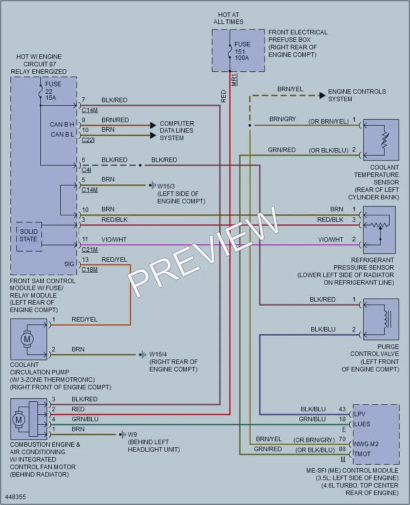 2014 MercedesBenz E350 Cooling Fan wiring diagram preview