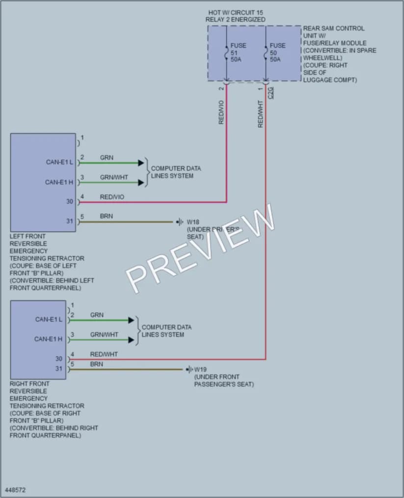 2014 MercedesBenz E350 Supplemental Restraints wiring diagram preview
