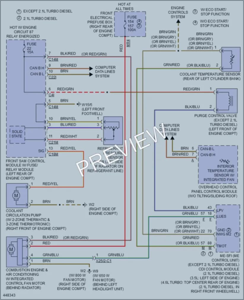 2014 MercedesBenz E400HYBRID Cooling Fan wiring diagram preview