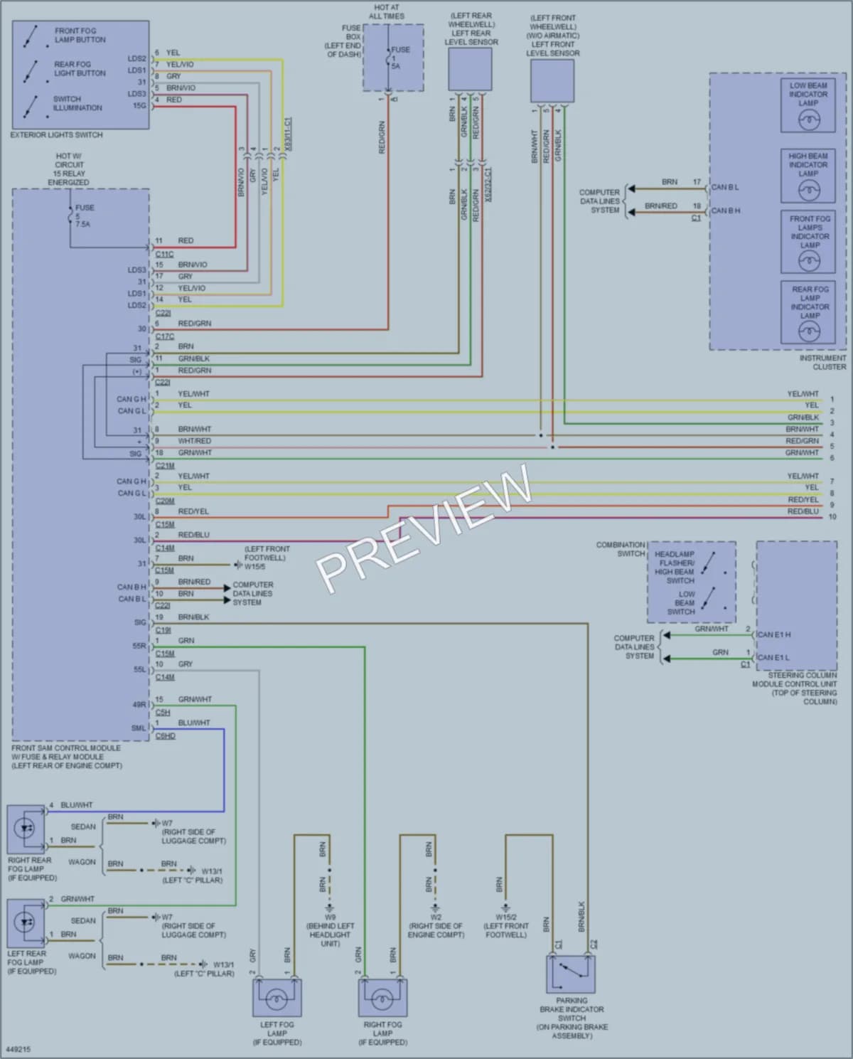2014 MercedesBenz E400HYBRID Headlights wiring diagram preview