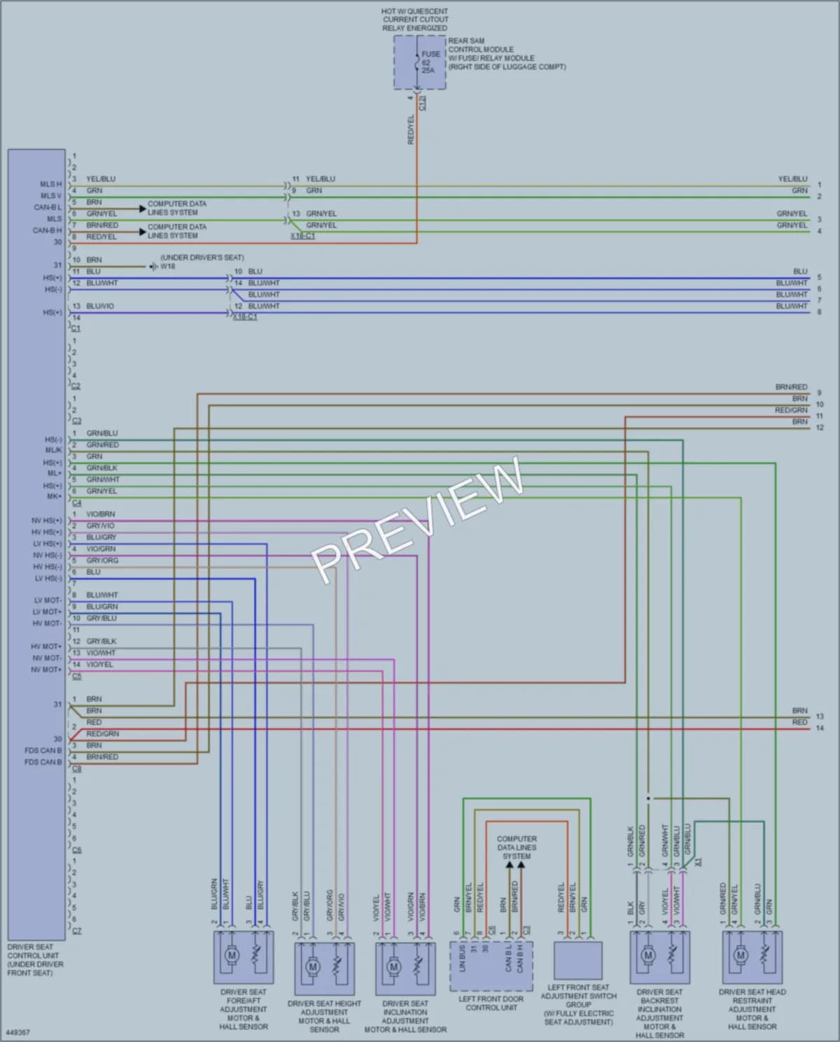 2014 MercedesBenz E400HYBRID Memory Systems wiring diagram preview