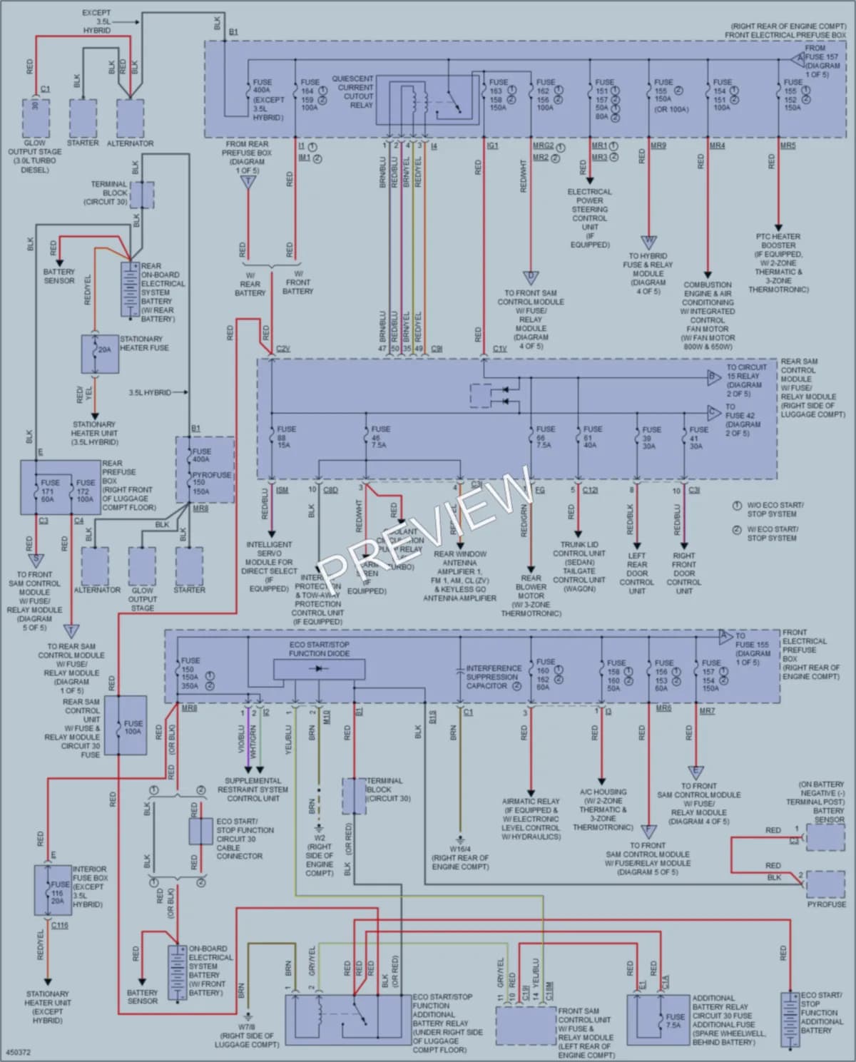2014 MercedesBenz E400HYBRID Power Distribution wiring diagram preview