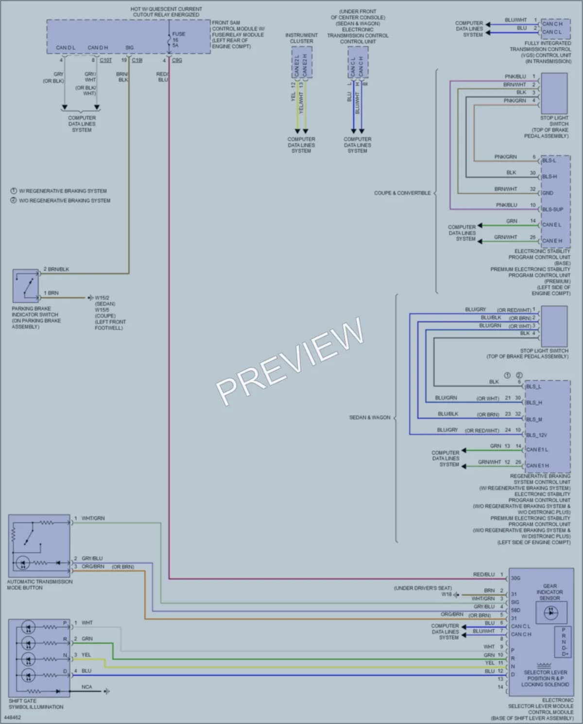 2014 MercedesBenz E400HYBRID Shift Interlock wiring diagram preview