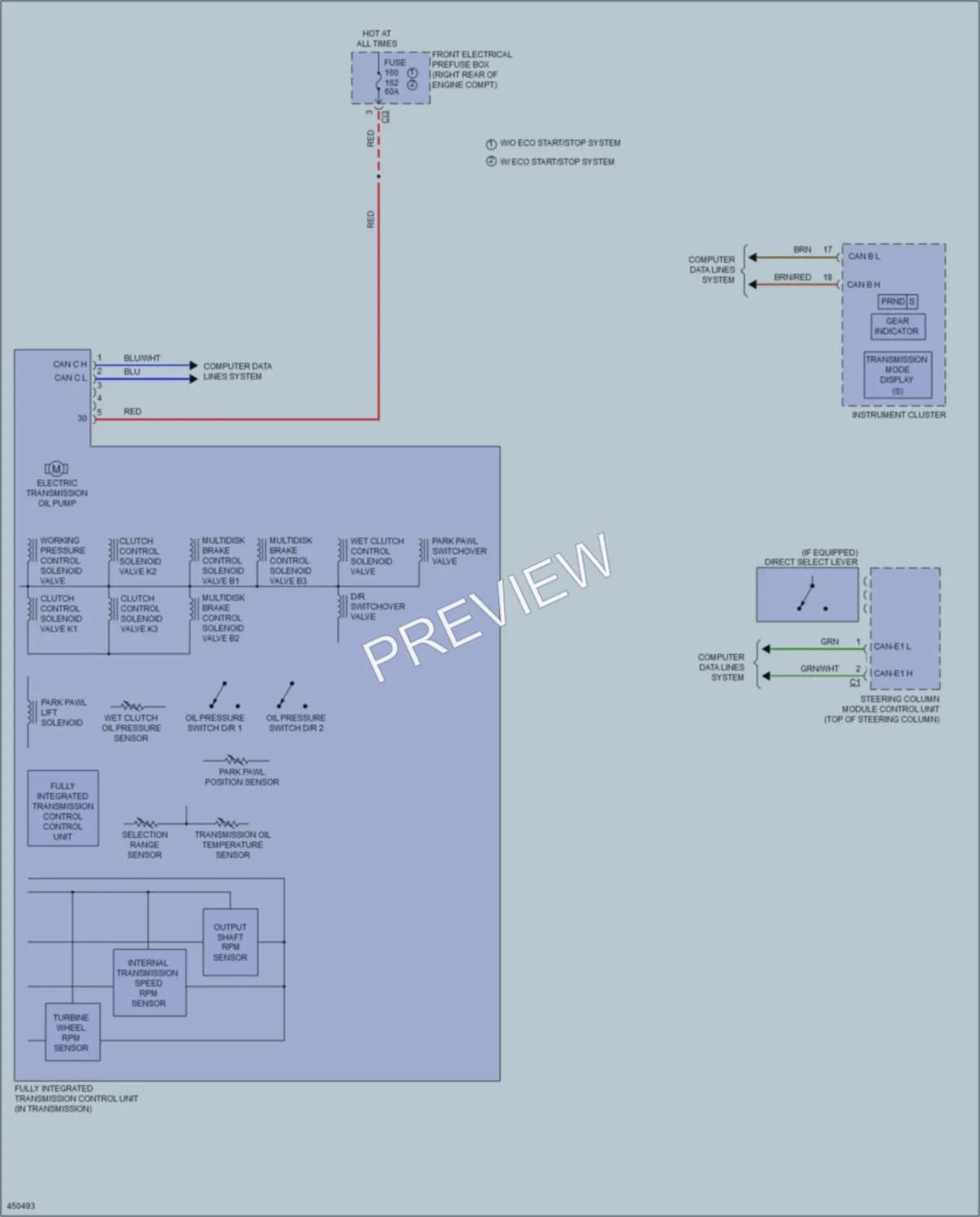 2014 MercedesBenz E400HYBRID Transmission wiring diagram preview