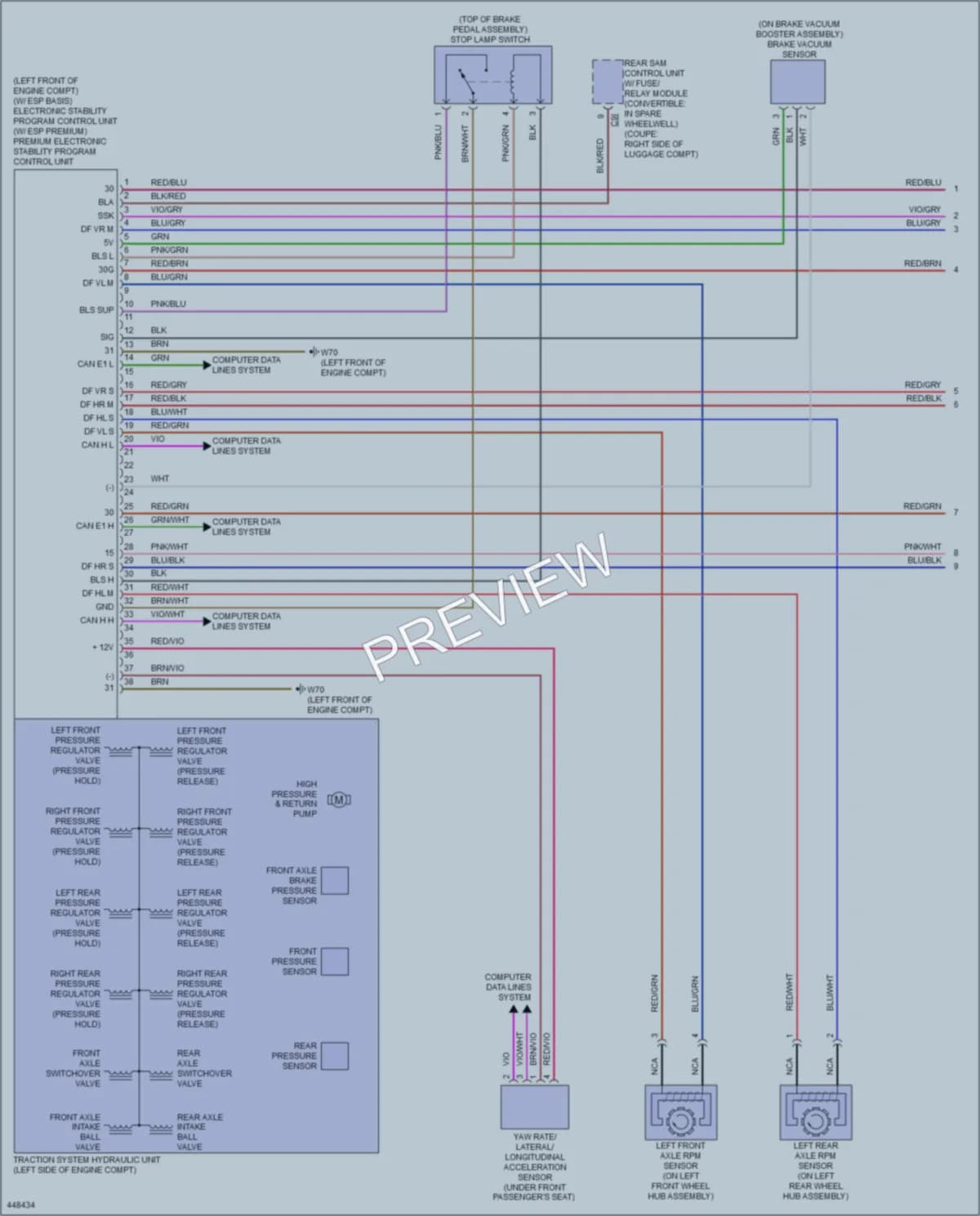 2014 MercedesBenz E550 Anti Lock Brakes wiring diagram preview