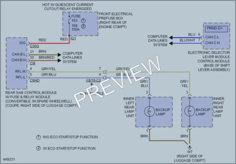 2014 MercedesBenz E550 Exterior Lights wiring diagram preview