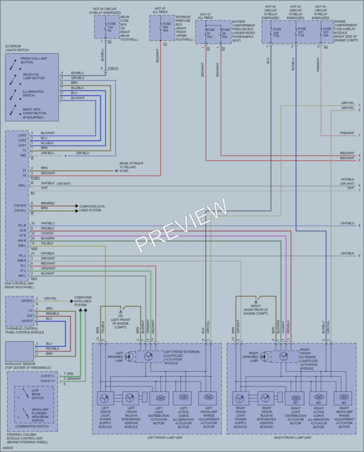 2014 MercedesBenz GL450 Headlights wiring diagram preview