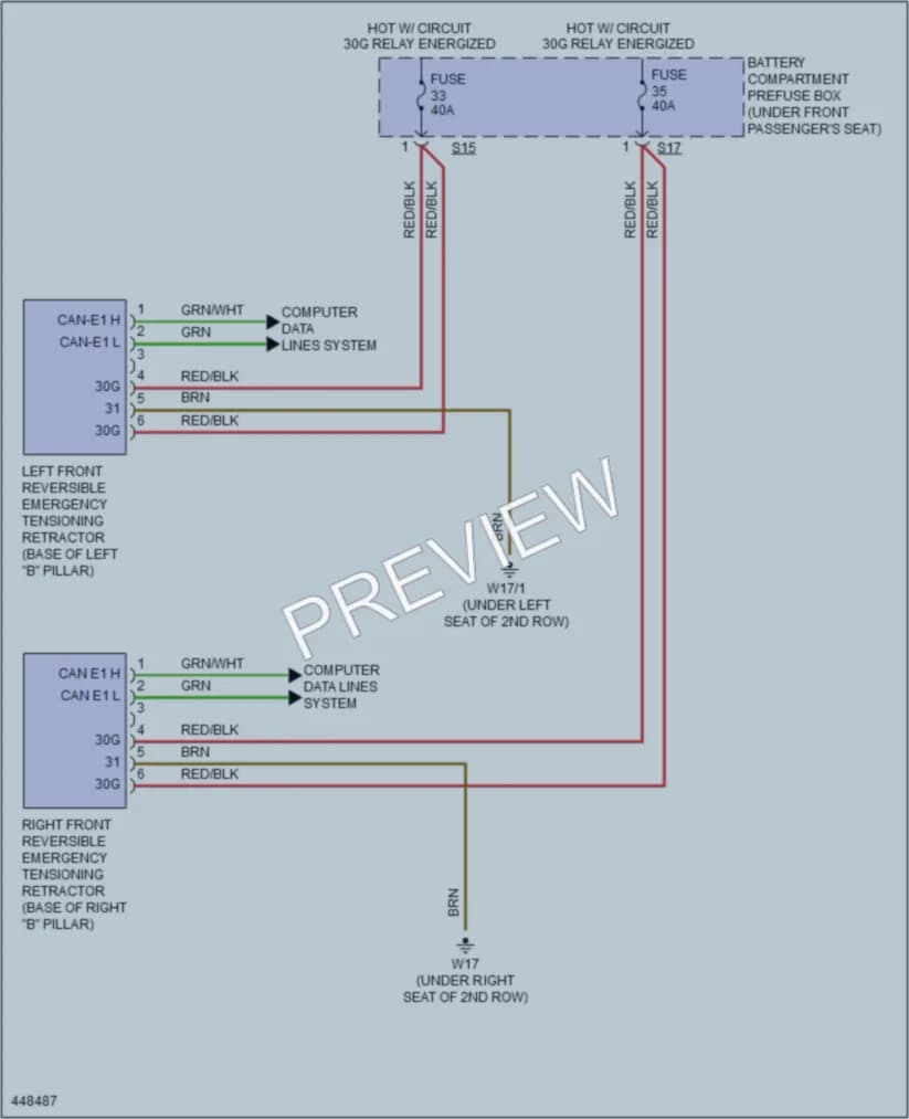 2014 MercedesBenz ML350 Supplemental Restraints wiring diagram preview