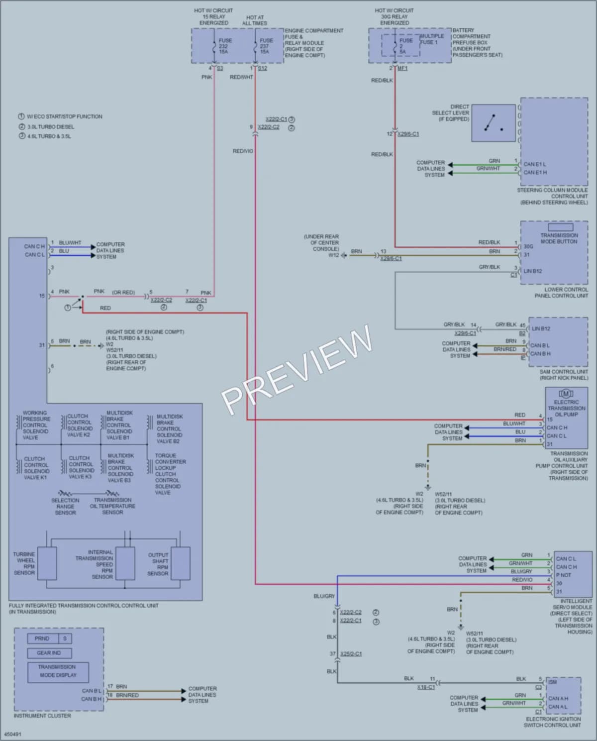 2014 MercedesBenz ML350 Transmission wiring diagram preview