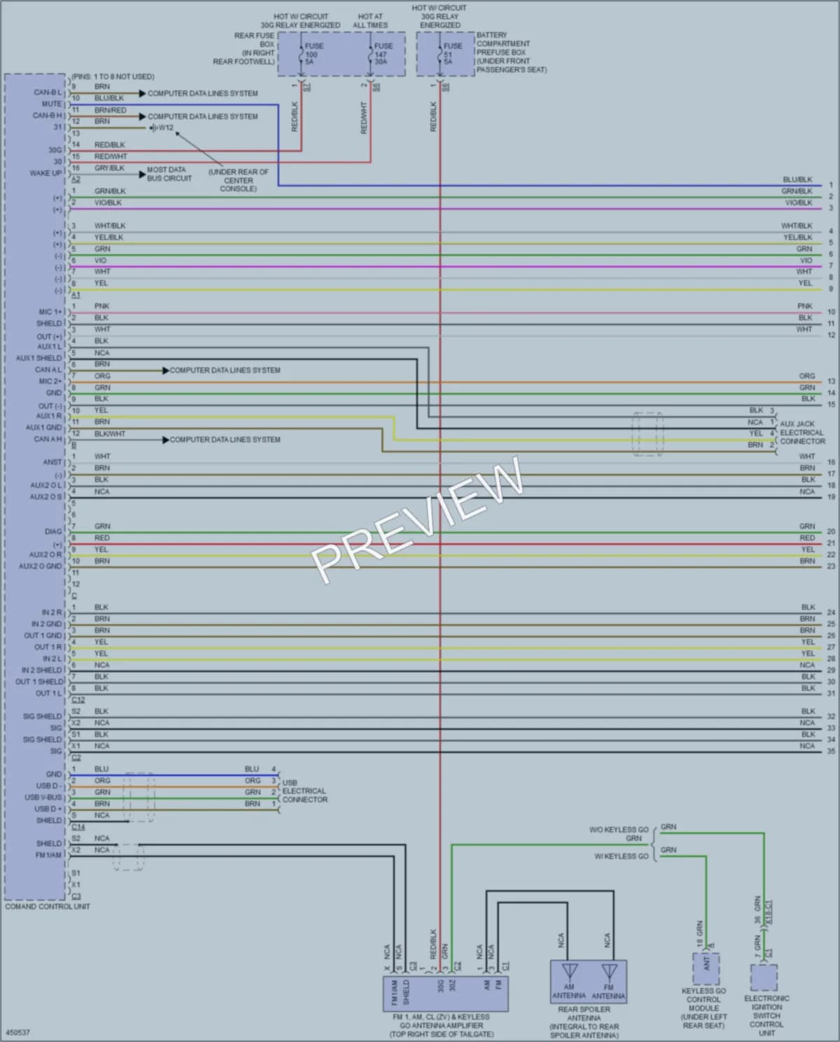 2014 MercedesBenz ML350BLUETEC Radio wiring diagram preview