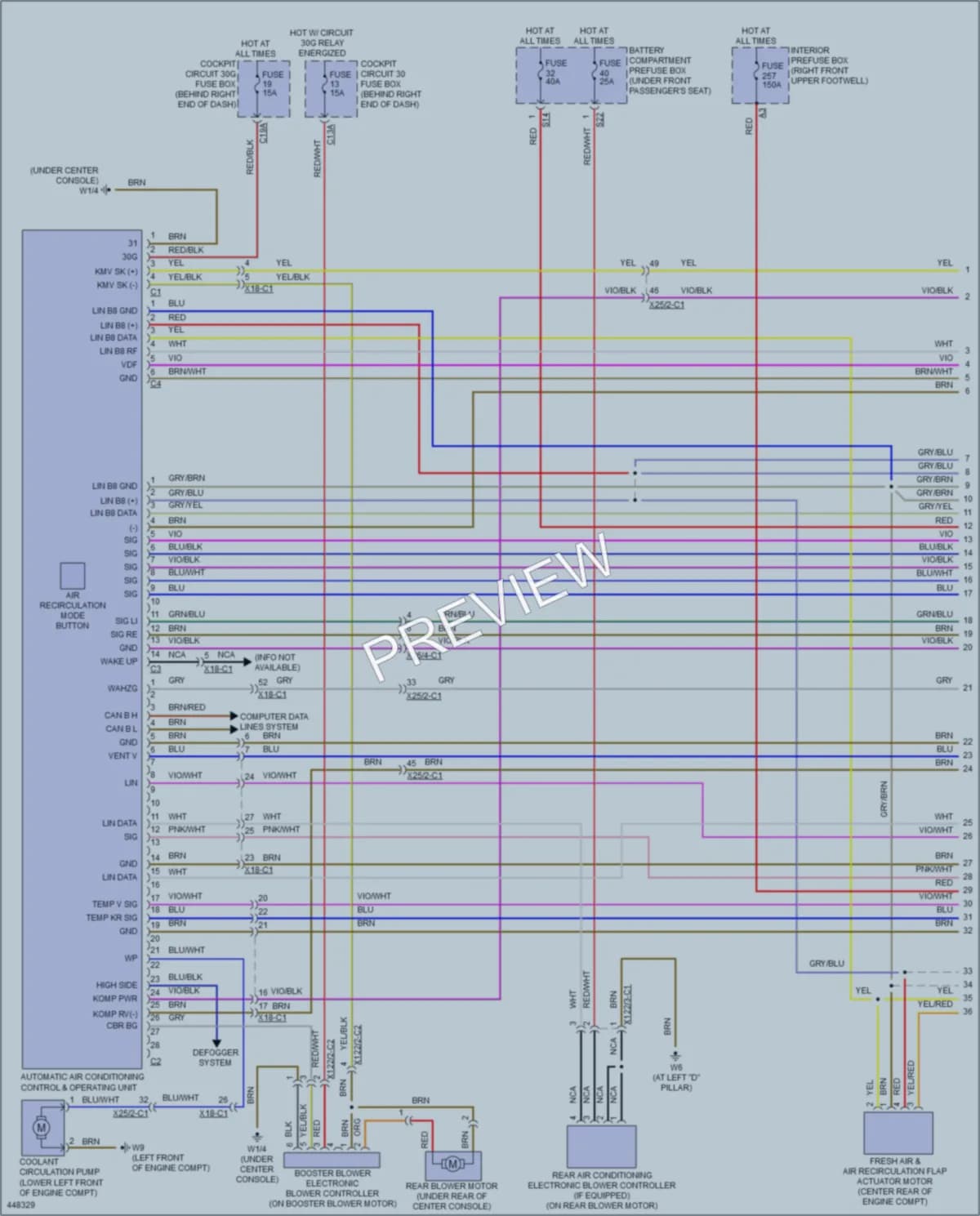 2014 MercedesBenz ML550 Air Conditioning wiring diagram preview