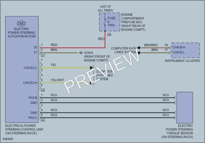 2014 MercedesBenz ML550 Electronic Power Steering wiring diagram preview