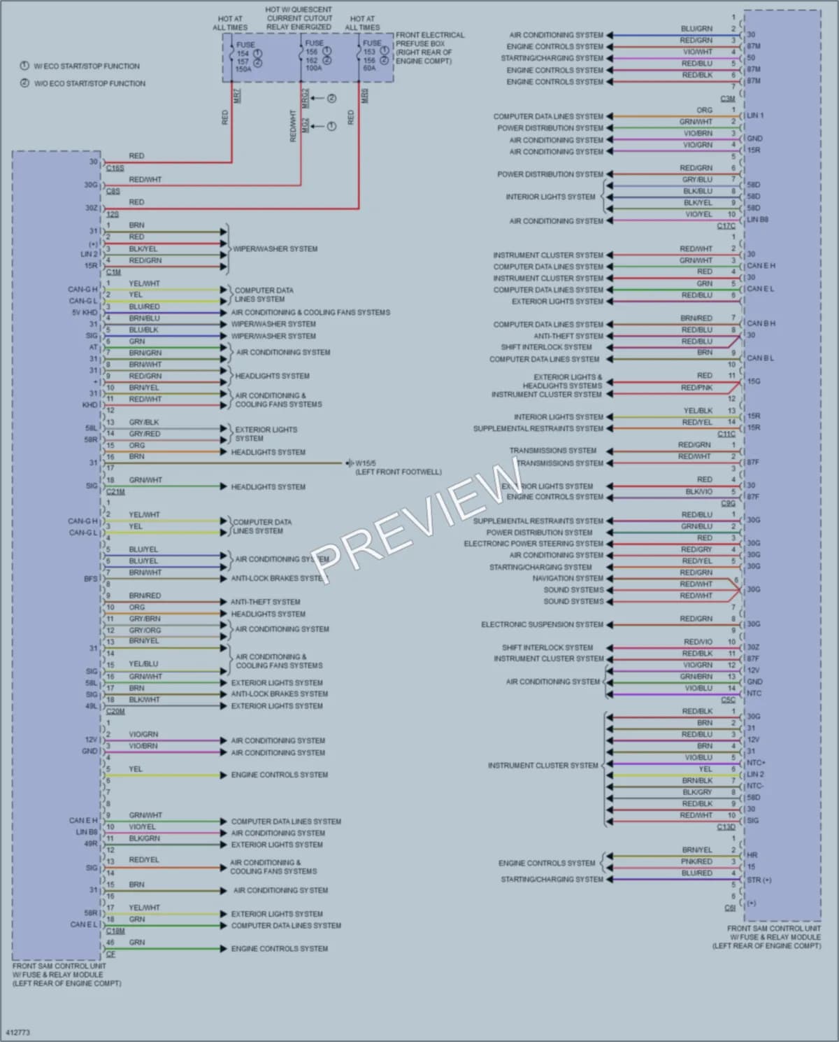 2014 MercedesBenz S550 Body Control Modules wiring diagram preview