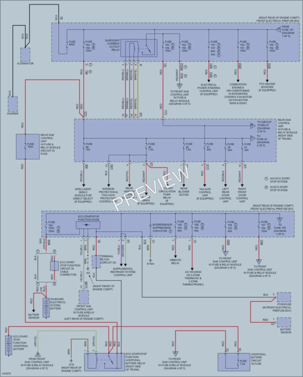 2014 MercedesBenz S550 Power Distribution wiring diagram preview