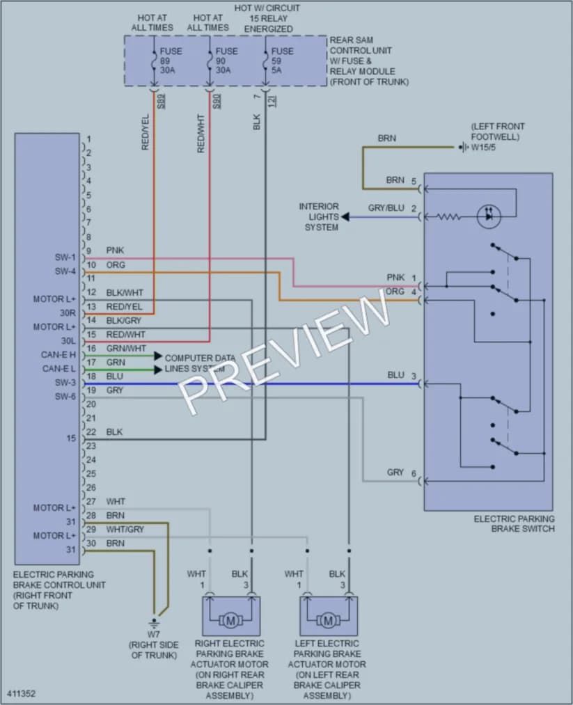 2014 MercedesBenz SLK350 Shift Interlock wiring diagram preview