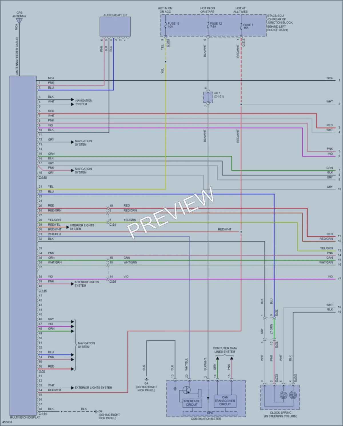 2014 Mitsubishi Lancer Radio wiring diagram preview