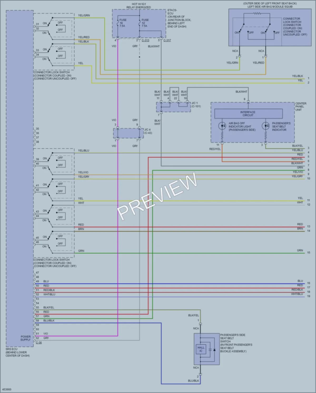 2014 Mitsubishi Lancer Supplemental Restraints wiring diagram preview