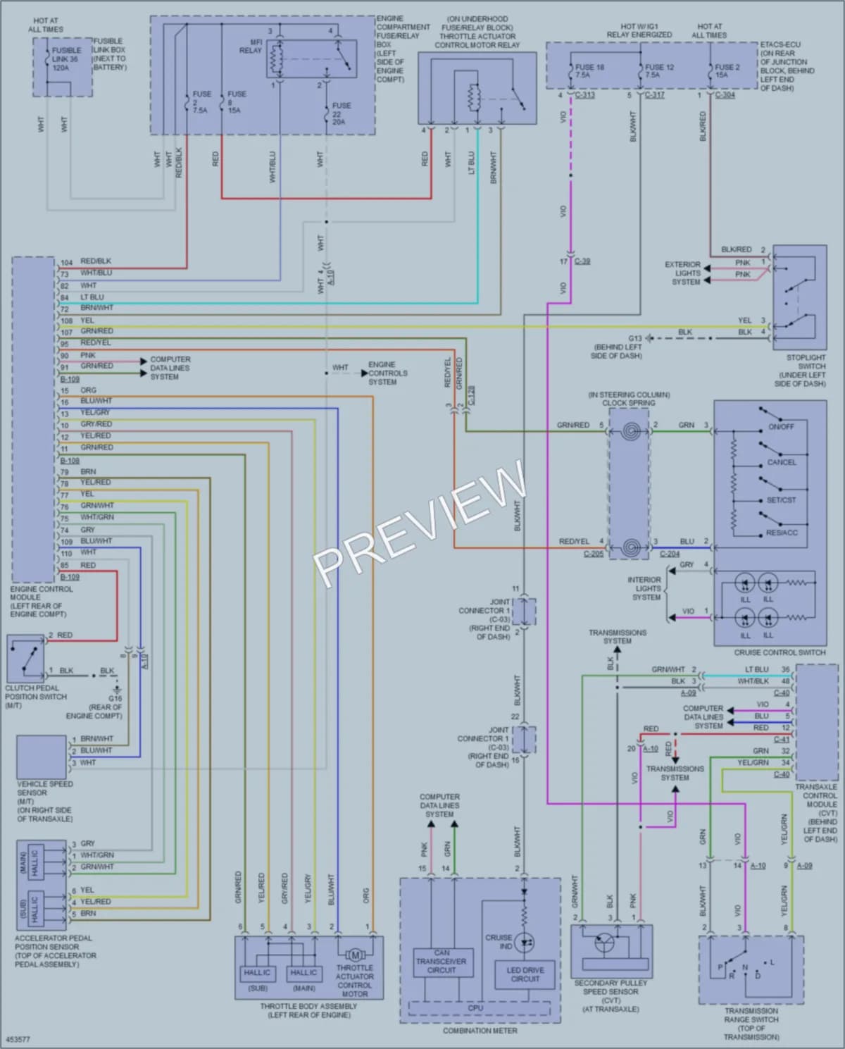2014 Mitsubishi LancerEvolution Cruise Control wiring diagram preview