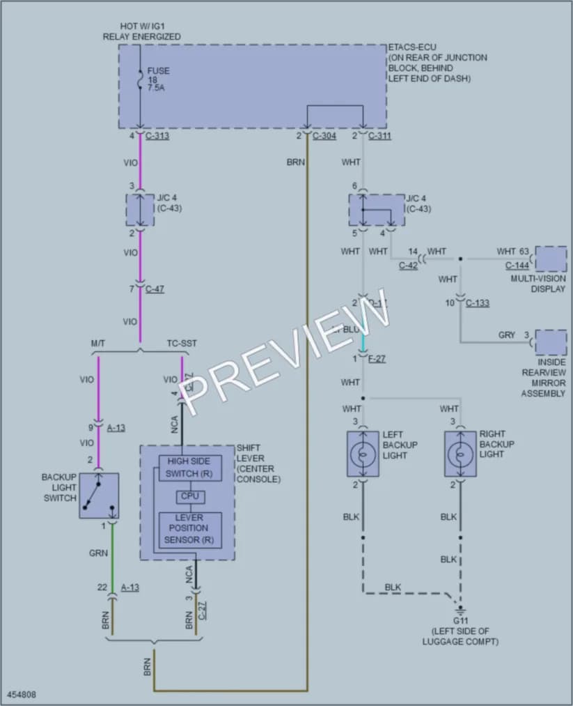 2014 Mitsubishi LancerEvolution Exterior Lights wiring diagram preview