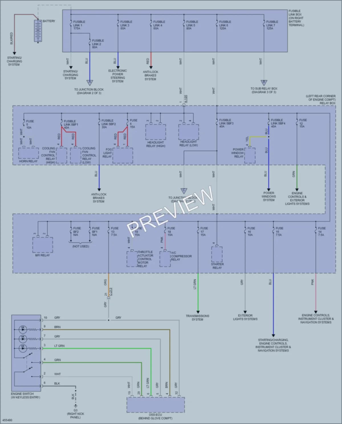 2014 Mitsubishi Mirage Power Distribution wiring diagram preview