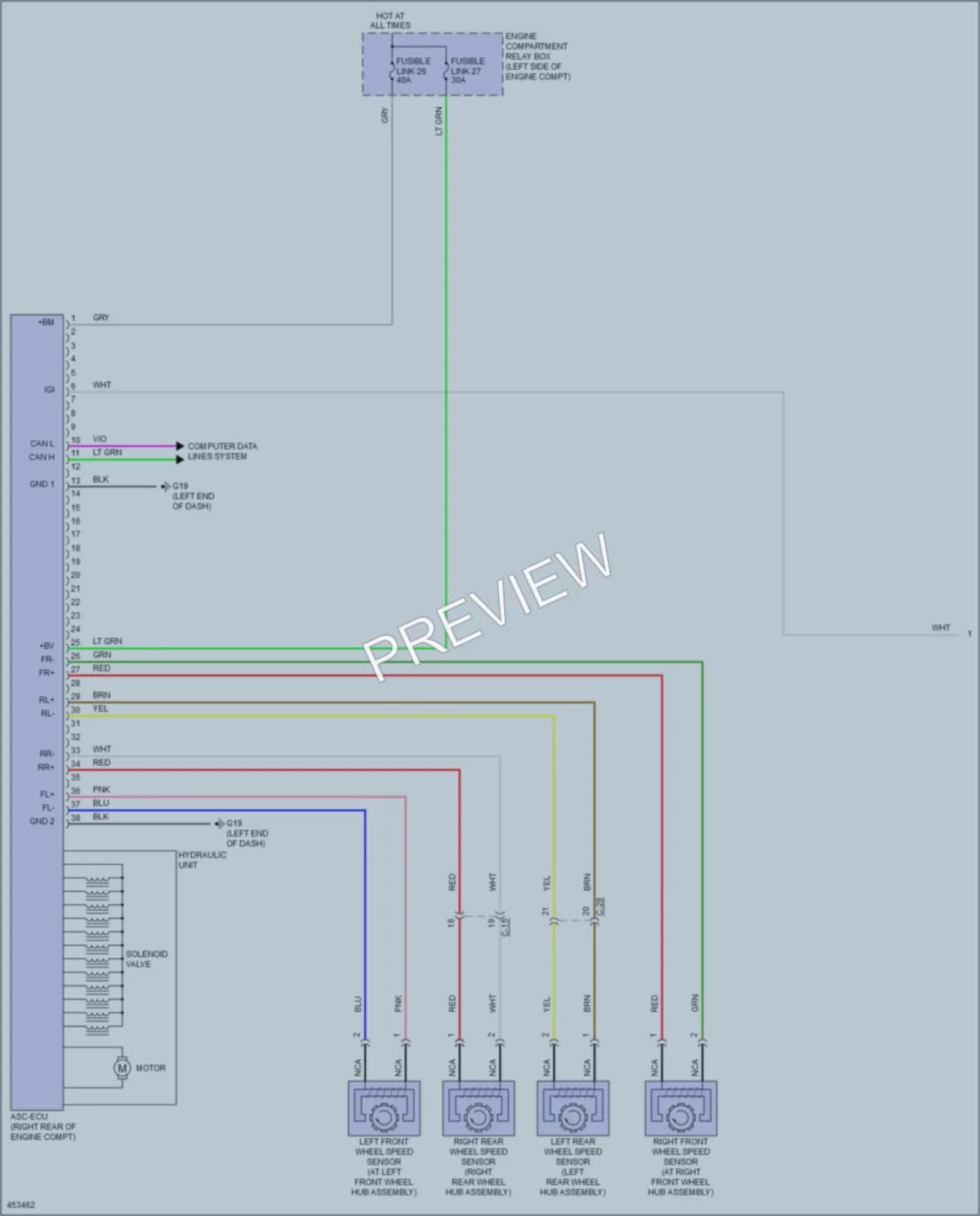 2014 Mitsubishi OutlanderSport Anti Lock Brakes wiring diagram preview