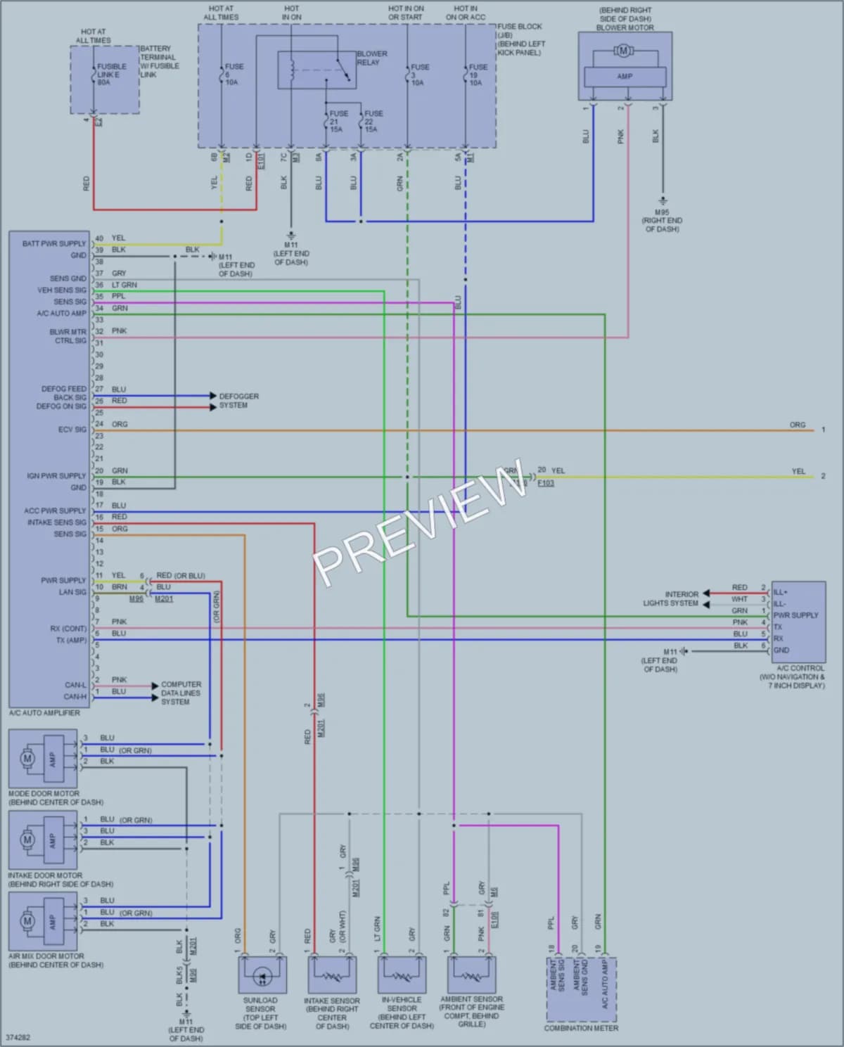 2014 Nissan 370Z Air Conditioning wiring diagram preview