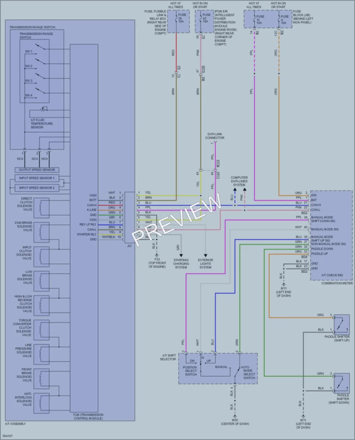 2014 Nissan 370Z Transmission wiring diagram preview