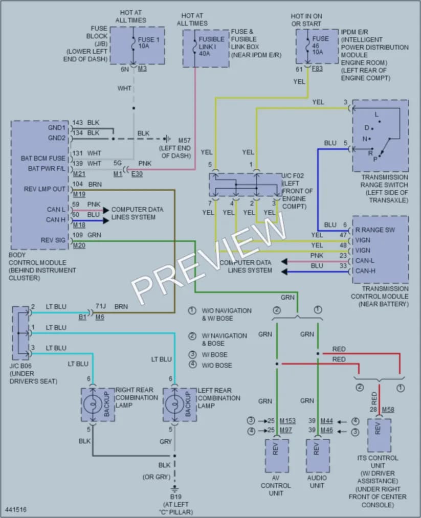 2014 Nissan Altima Exterior Lights wiring diagram preview