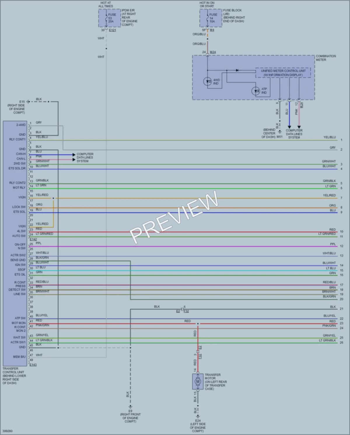 2014 Nissan Armada Transmission wiring diagram preview
