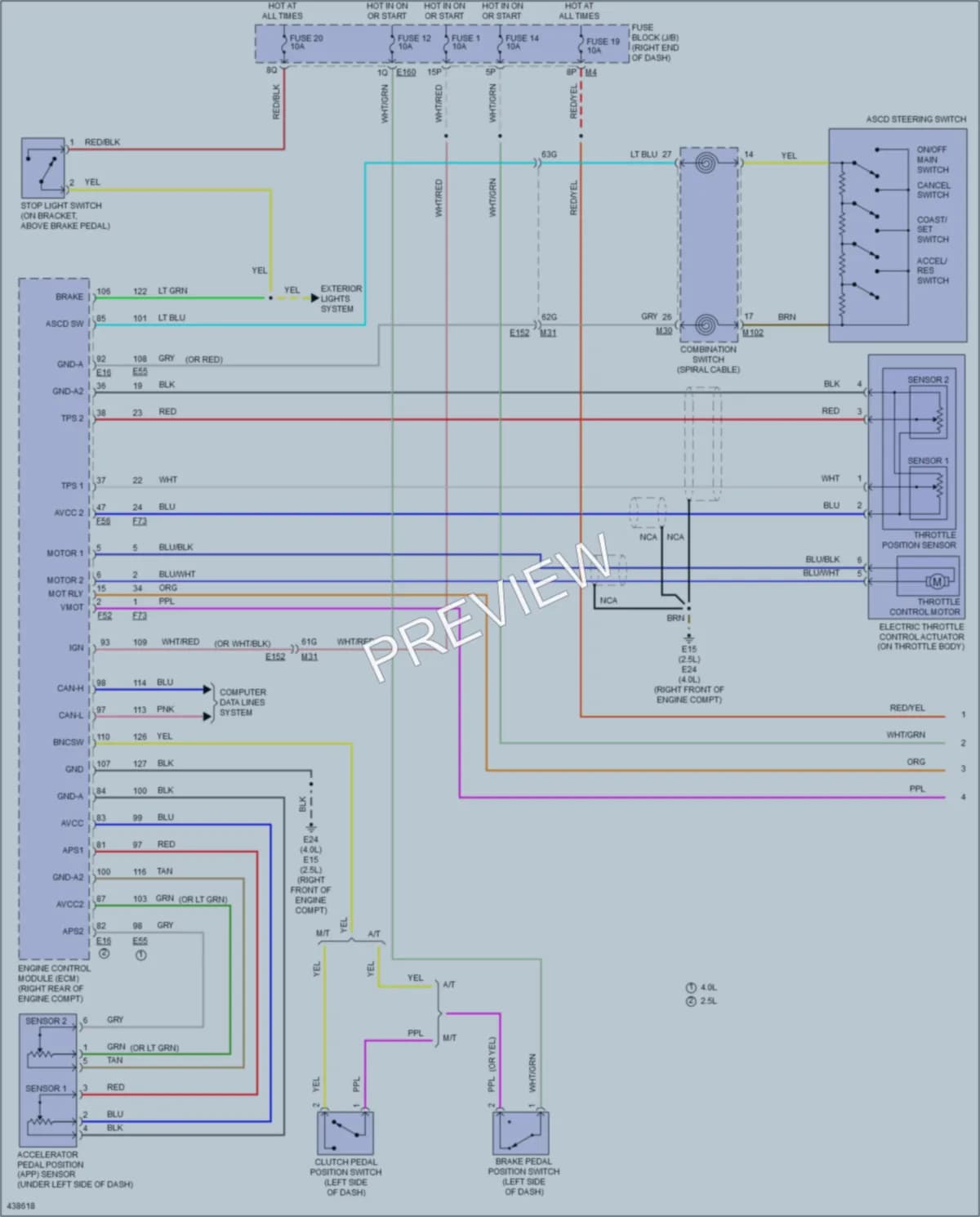 2014 Nissan Frontier Cruise Control wiring diagram preview