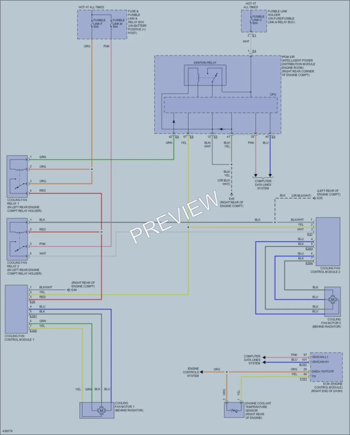 2014 Nissan GTR Cooling Fan wiring diagram preview