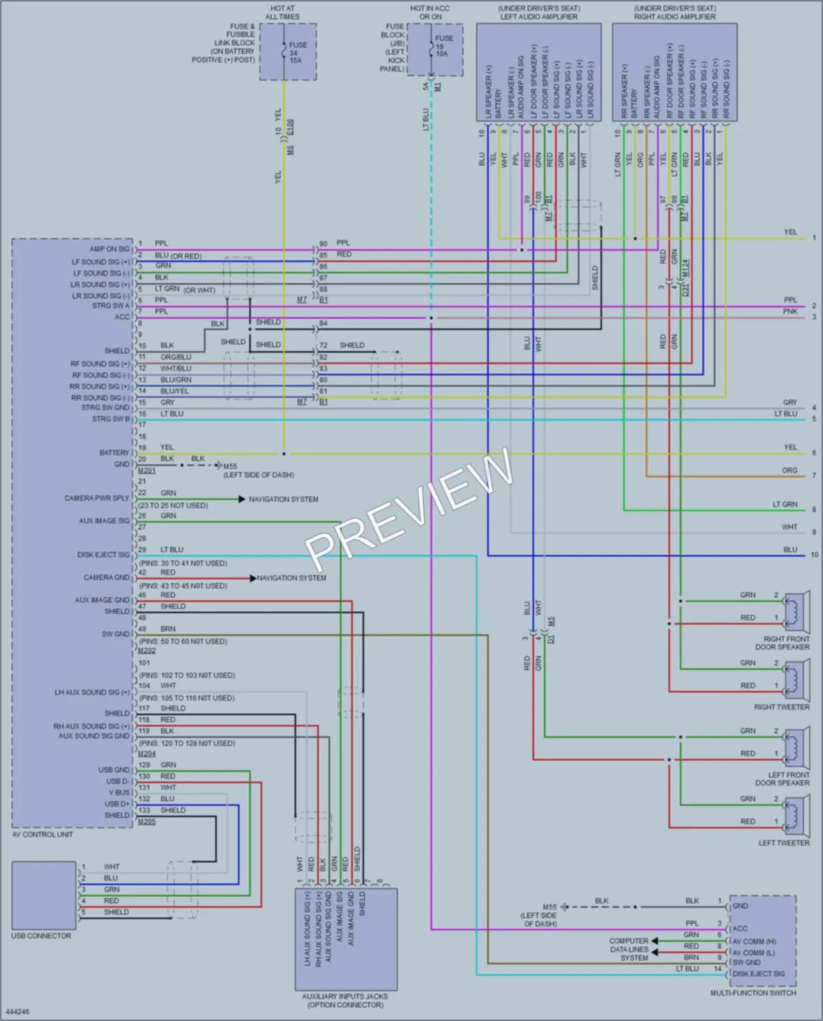 2014 Nissan GTR Navigation wiring diagram preview