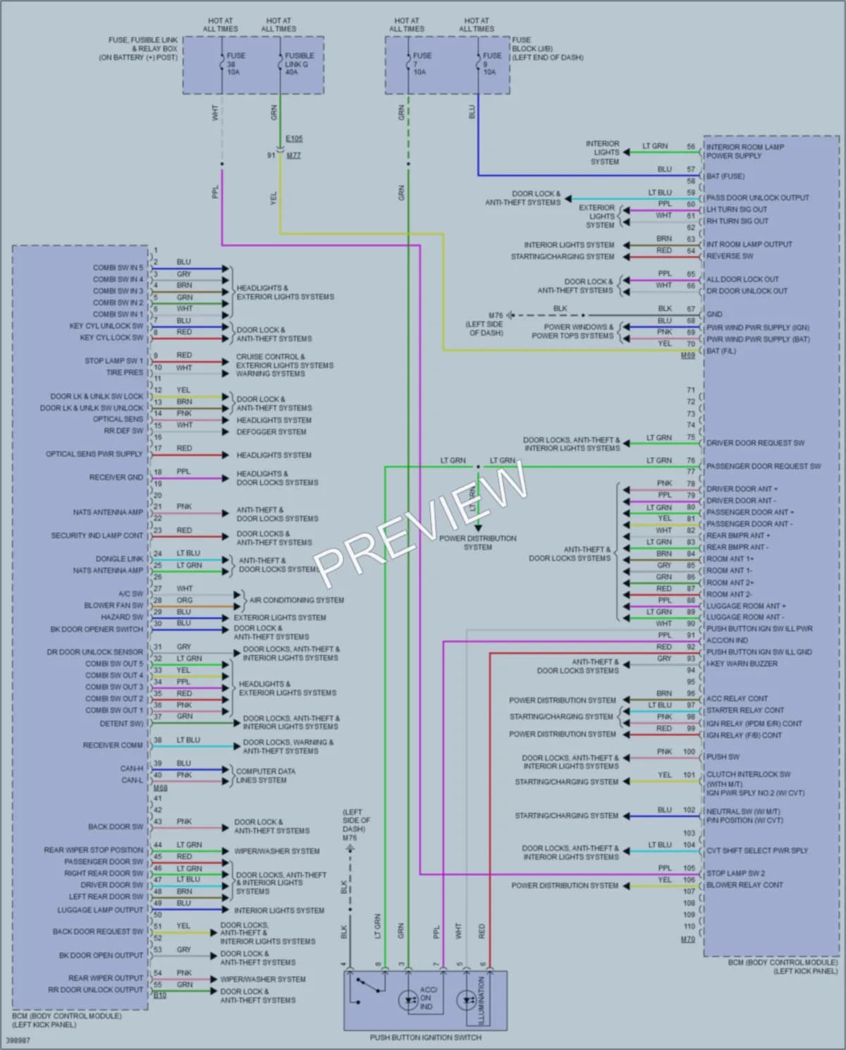 2014 Nissan JUKE Body Control Modules wiring diagram preview