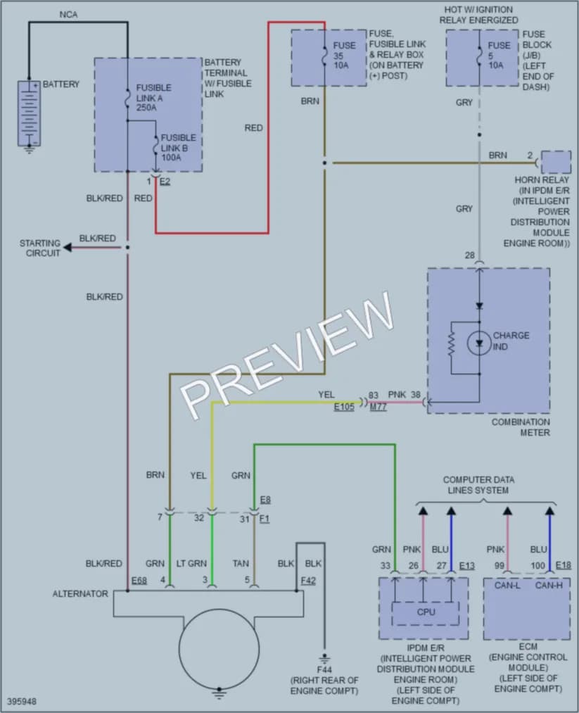 2014 Nissan JUKE Starting Charging wiring diagram preview