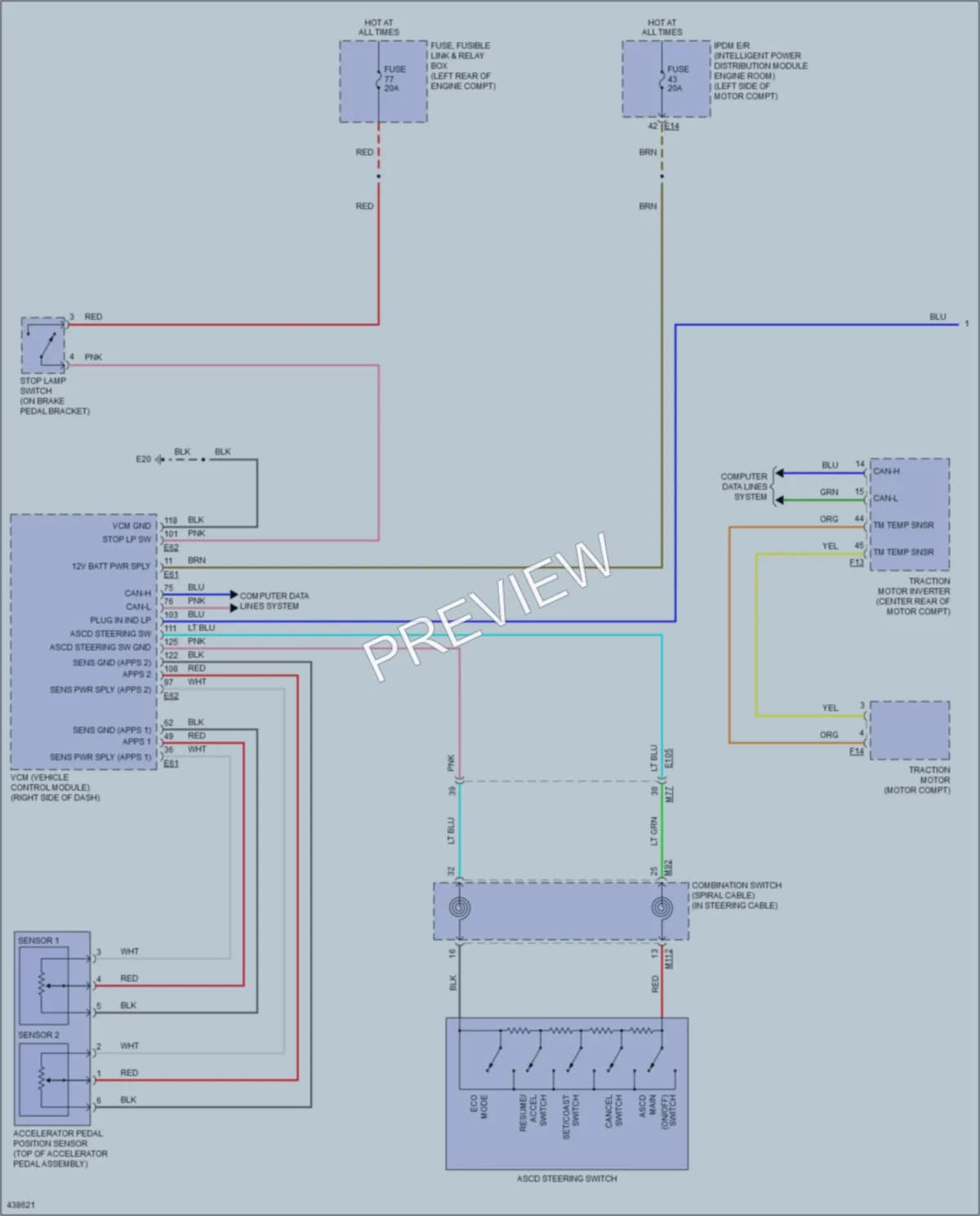 2014 Nissan LEAF Cruise Control wiring diagram preview