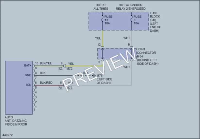 2014 Nissan LEAF Power Mirrors wiring diagram preview