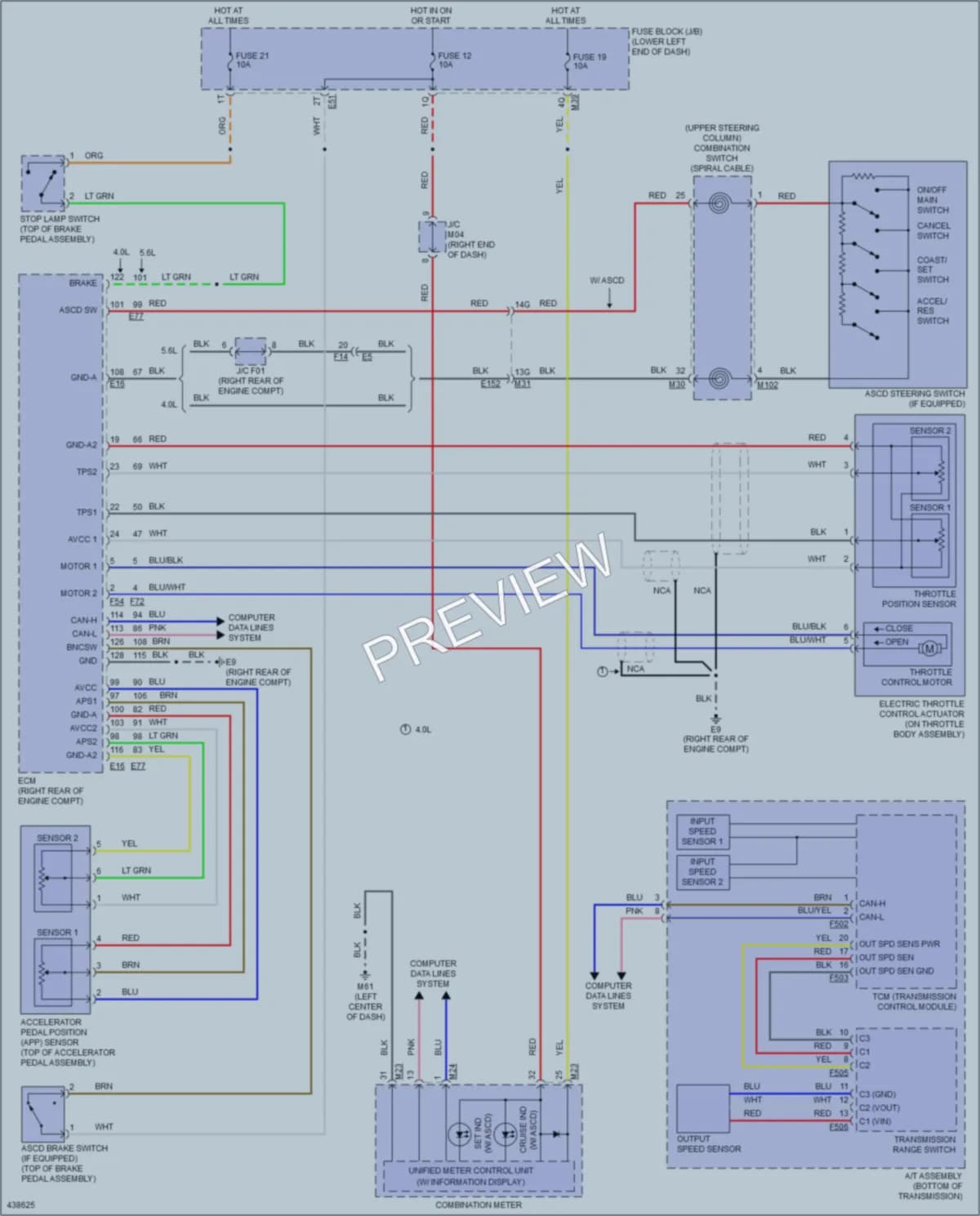 2014 Nissan NV1500 Cruise Control wiring diagram preview
