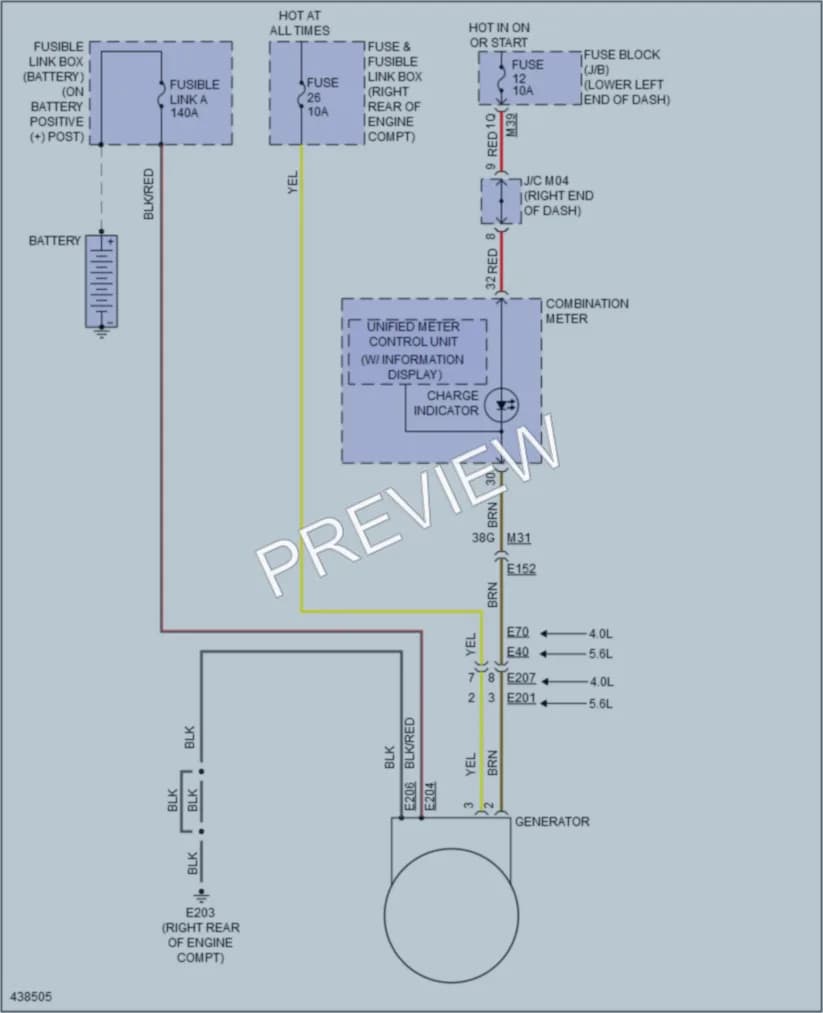 2014 Nissan NV1500 Starting Charging wiring diagram preview