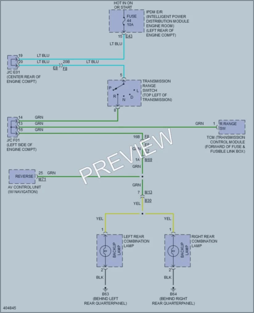 2014 Nissan NV200 Exterior Lights wiring diagram preview