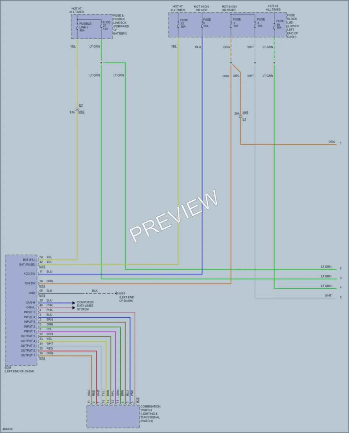 2014 Nissan NV200 Headlights wiring diagram preview