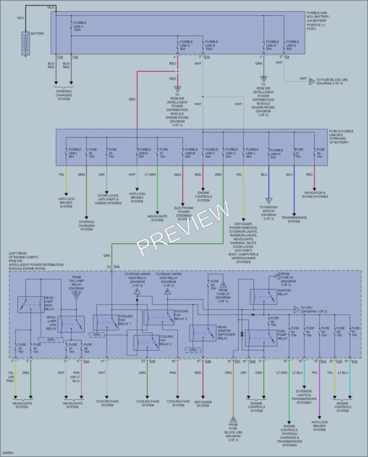 2014 Nissan NV200 Power Distribution wiring diagram preview