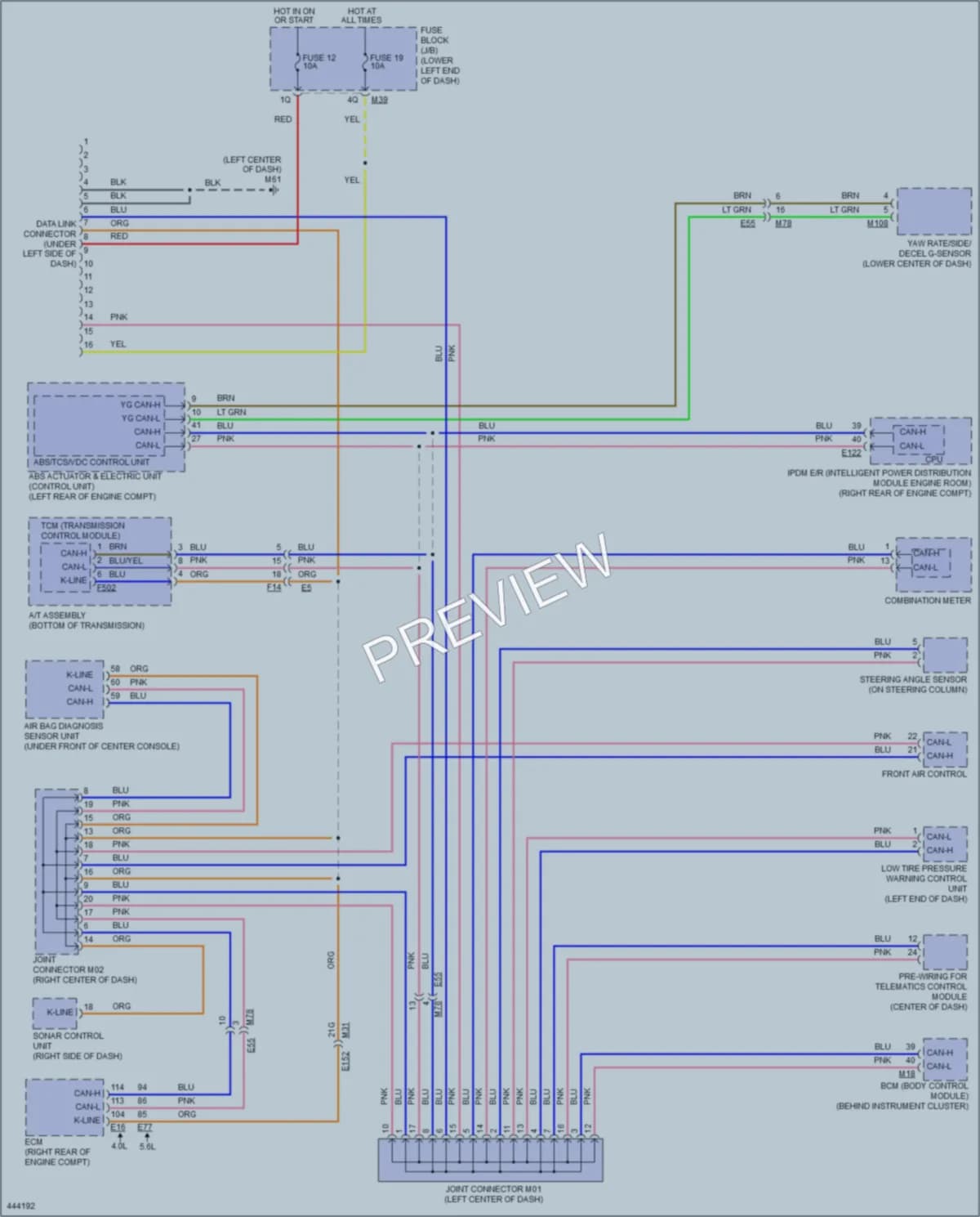 2014 Nissan NV2500HD Computer Data Lines wiring diagram preview