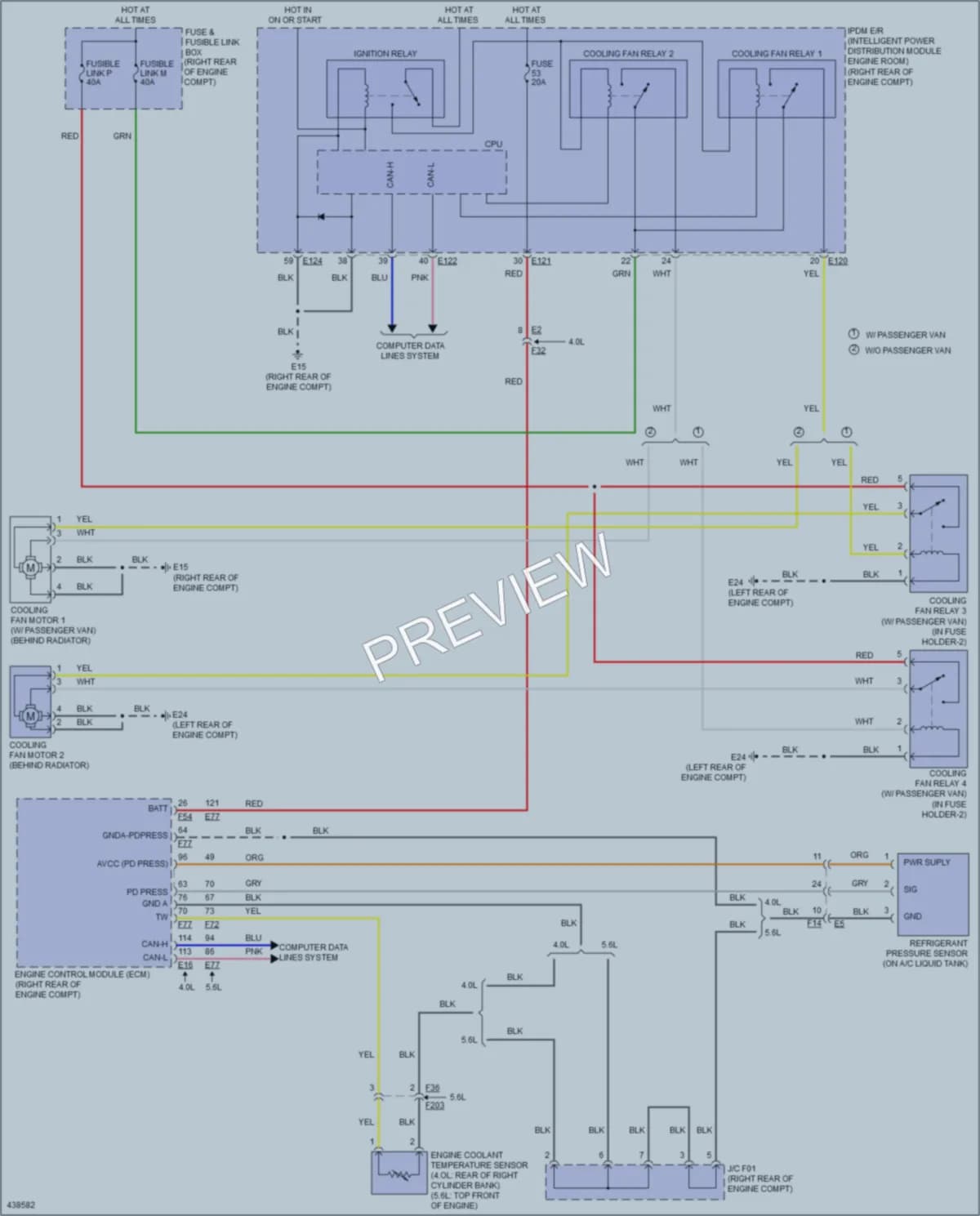 2014 Nissan NV2500HD Cooling Fan wiring diagram preview
